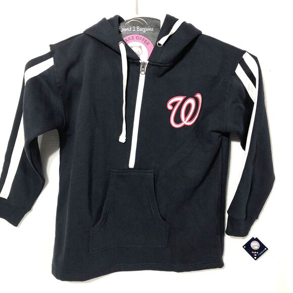 Washington Nationals Mens Hoodie MLB Baseball Blue Hooded Pullover Jacket L - Picture 1 of 8
